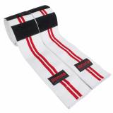 Grizzly Fitness Power Lifters Knee Wrap w/Velcro, White #8660-09