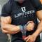 Lift Tech Fitness Comp Thumb Loop Wrist Wraps 18" - Black/Gray