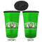 Popeye's Supplements Cup & "P" Lid - Neon Green