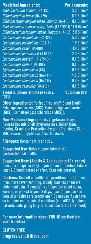 Progressive Probiotics 60 milliard 60 caps