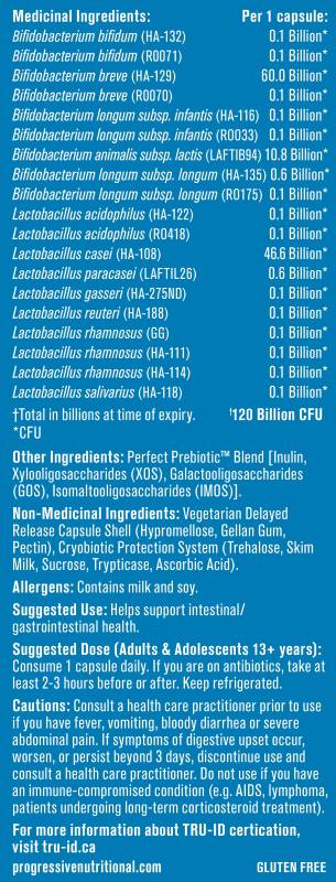 Progressive Probiotics 120 Billion 30 caps