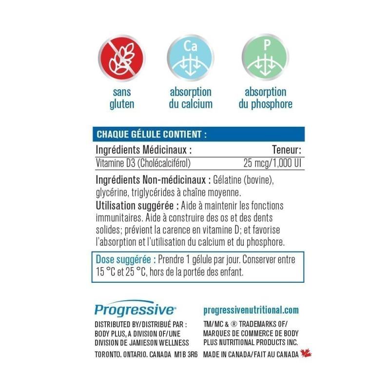Progressive Vitamine D3 180 caps
