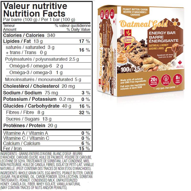 Oatmeal Gold Energy Bar