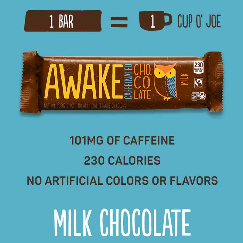 Awake Caffeinated Chocolate - Milk Chocolate