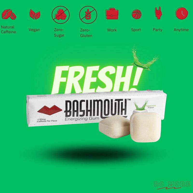Bashmouth Energizing Gum - Spearmint
