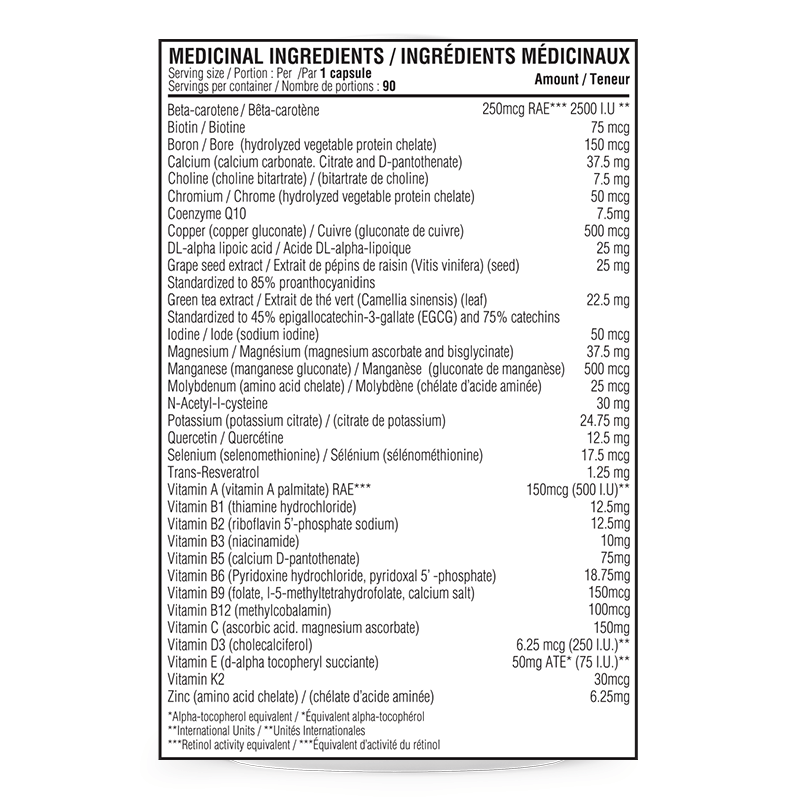 Believe Vitamin + Mineral Balance 90 caps