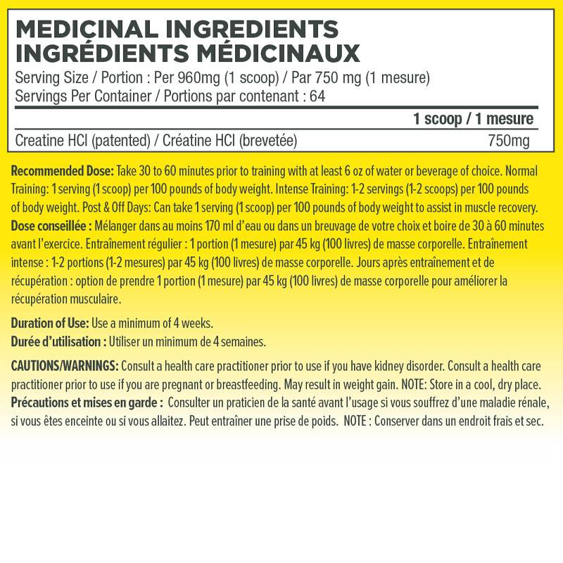 Con-Cret Creatine HCL Powder