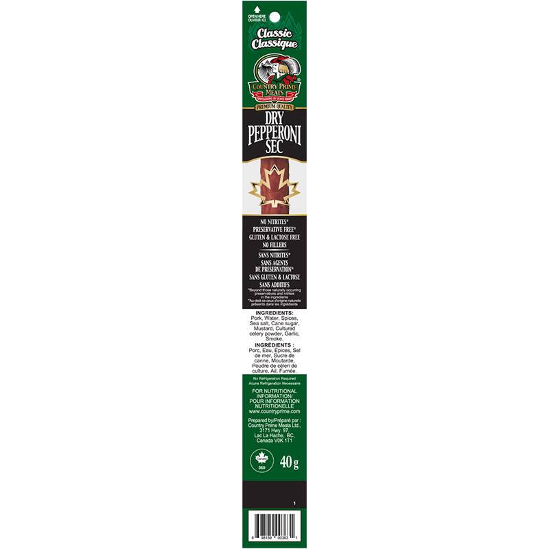 Country Prime Meats Dry Pepperoni Stick - Classic