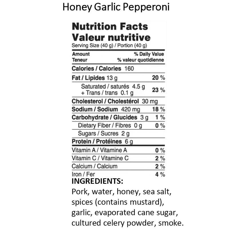 Country Prime Meats Dry Pepperoni Stick - Honey Garlic
