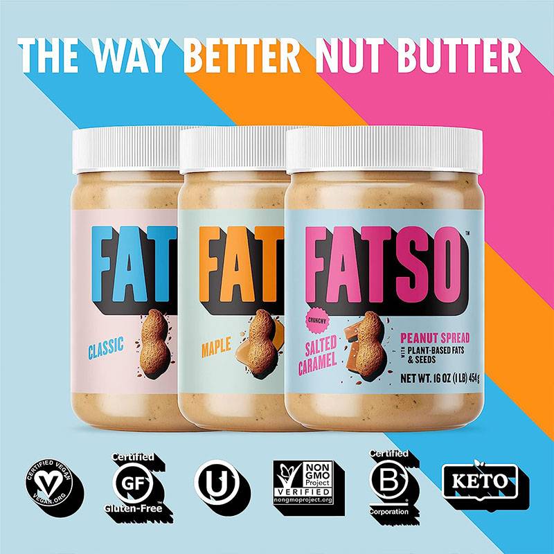 Fatso Flavour Powered Peanut Butter - Crunchy Salted Caramel