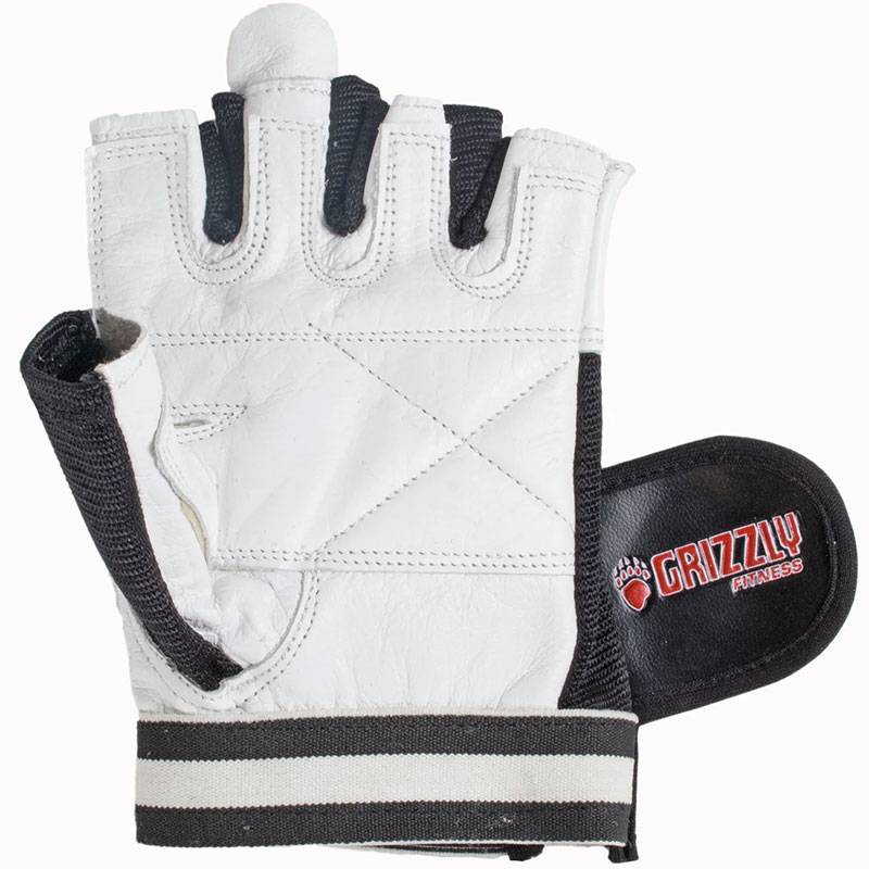 Grizzly Fitness Grizzly Paws Leather Training Gloves White (#8728-04)