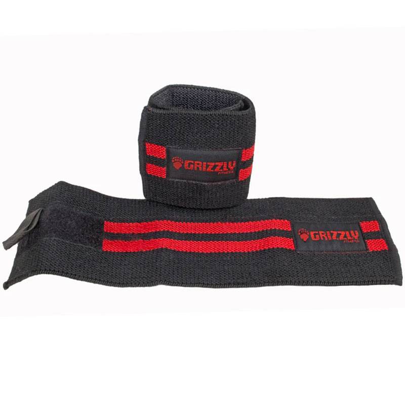 Grizzly Fitness Pro 3" Heavy Duty Red Line Weight Lifting Wrist Wraps (#8663-04)