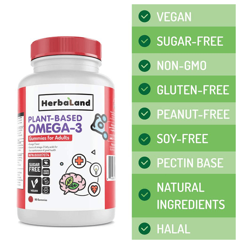 Herbaland Plant-Based Omega 3 90 Gummies