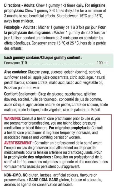 Jamieson CoQ10 100mg Gummie - Juicy Peach