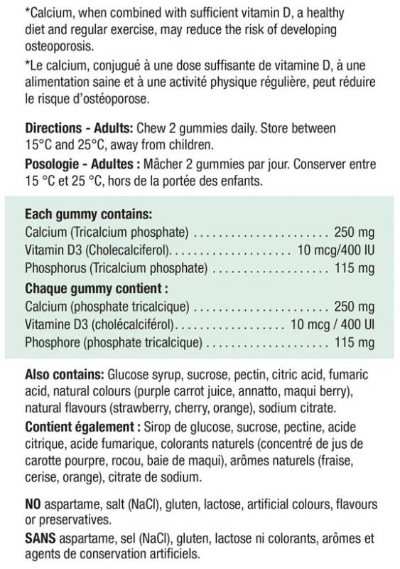 Jamieson Calcium + D3 Gummies