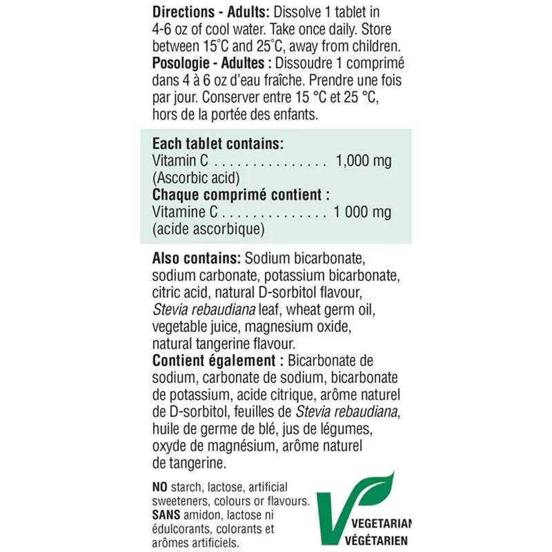 Jamieson Effervescent Vitamin C 1,000mg - Natural Orange