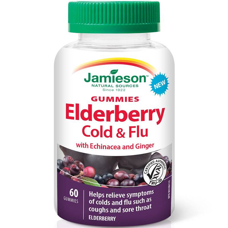 Jamieson Elderberry Cold & Flu Gummies - Elderberry