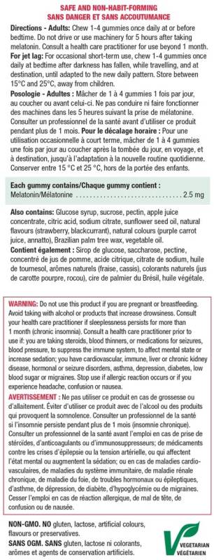 Jamieson Melatonin 2.5mg Gummie - Natural Strawberry