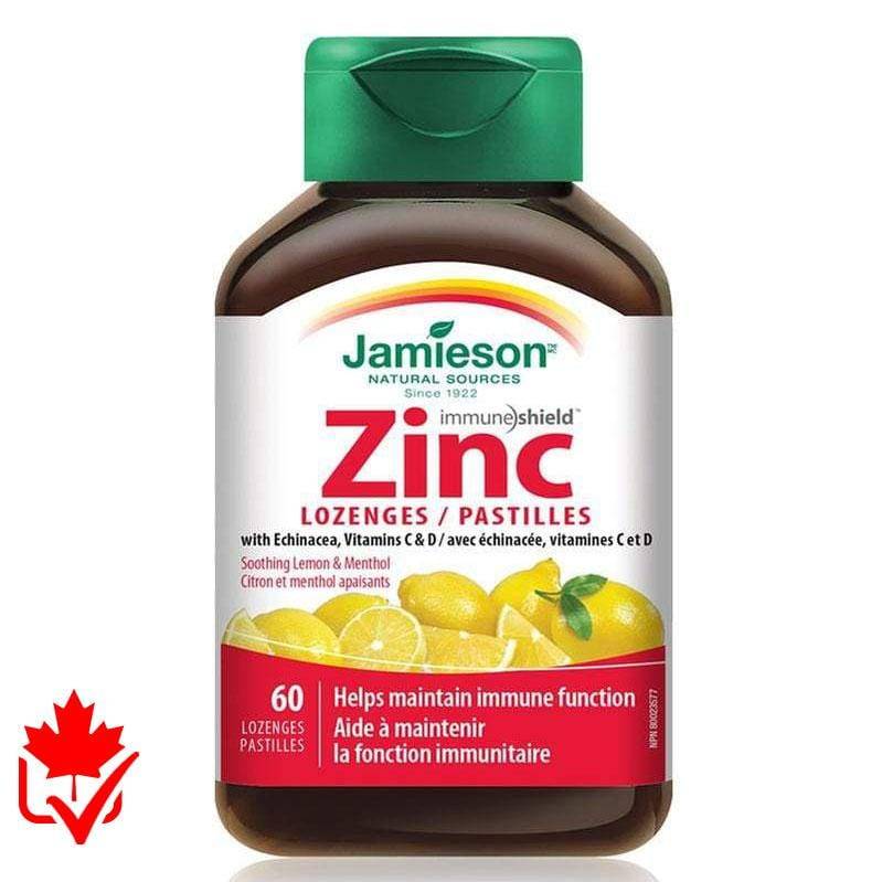 Jamieson Zinc w Vit. C+D 60 lozenges Lemon