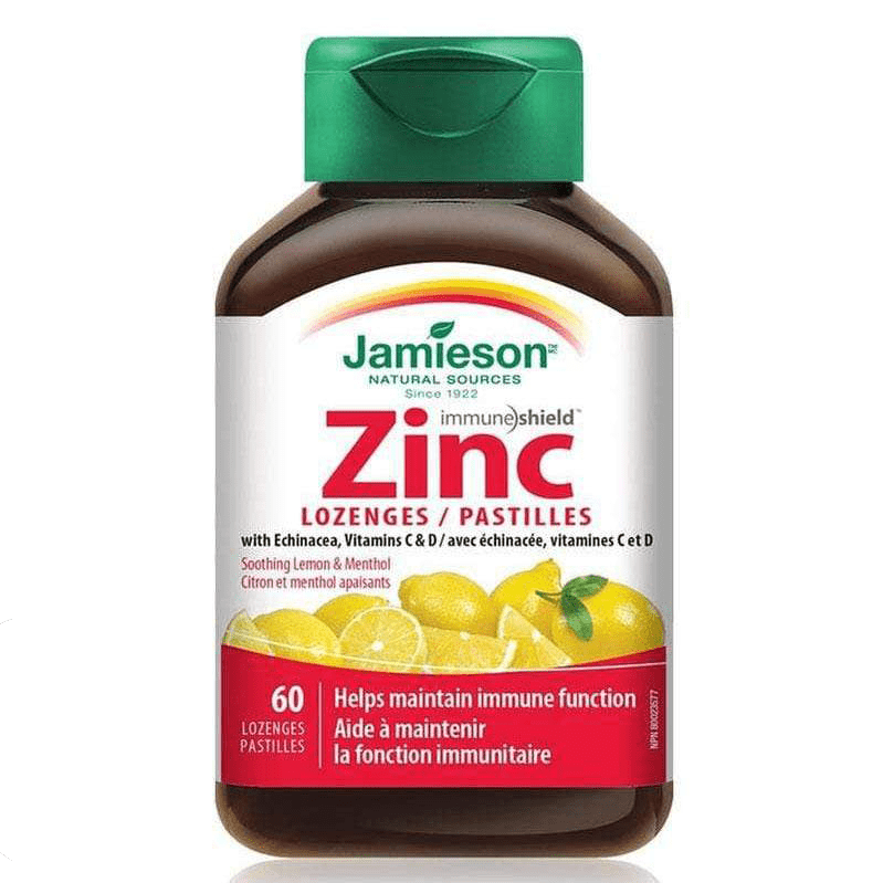 Jamieson Zinc w Vit. C+D 60 lozenges Lemon