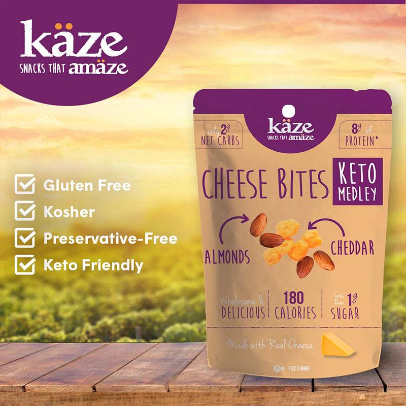Kaze Cheese Bites Keto Medley -- Almond & Cheddar