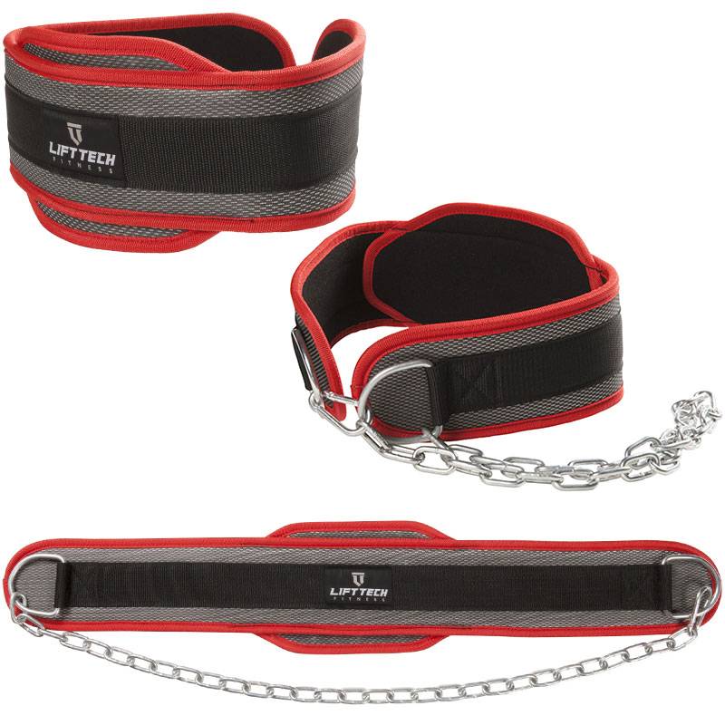 Lift Tech Fitness Dipping Belt - Red/Gray