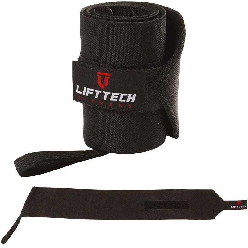 Lift Tech Fitness Pro Thumb Loop Wrist Wraps 20" - Black