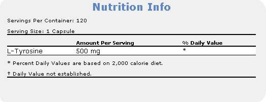 NOW L-Tyrosine 500 mg