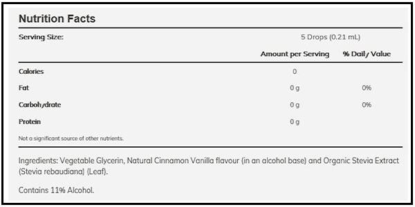 NOW Stevia Liquid Sweetener - Cinnamon Vanilla