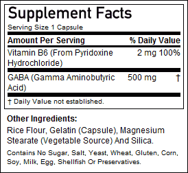 NOW GABA 500mg + B-6 100 caps
