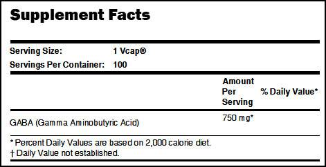 NOW GABA 750 mg Extra Strength