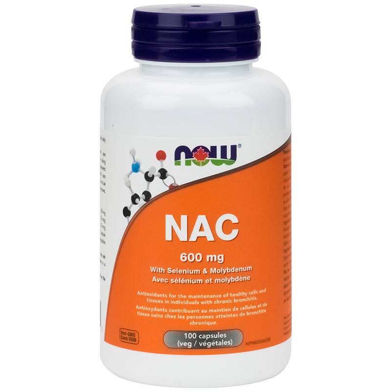 NOW NAC 600 mg (N-Acetyl Cysteine, Selenium, Molybdenum)