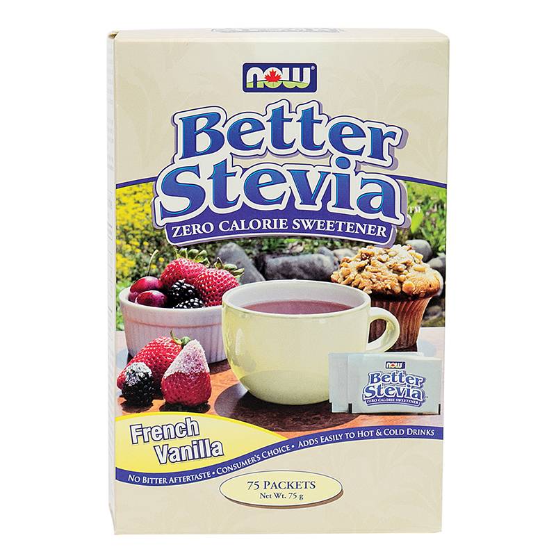 NOW Stevia Extract Packets - French Vanilla