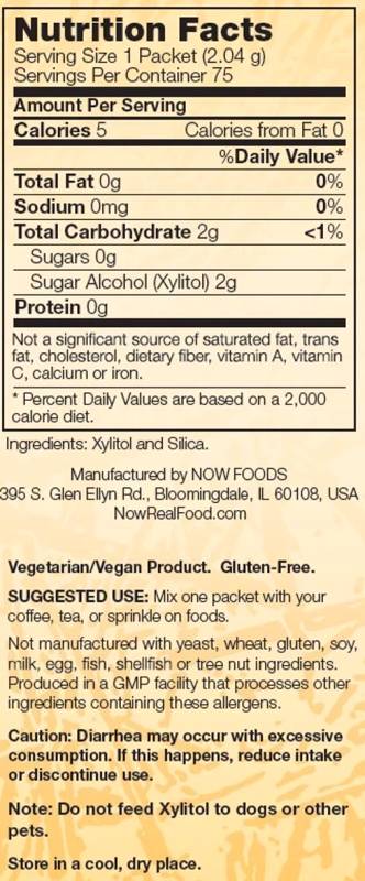 NOW Xylitol Sweetener Packets