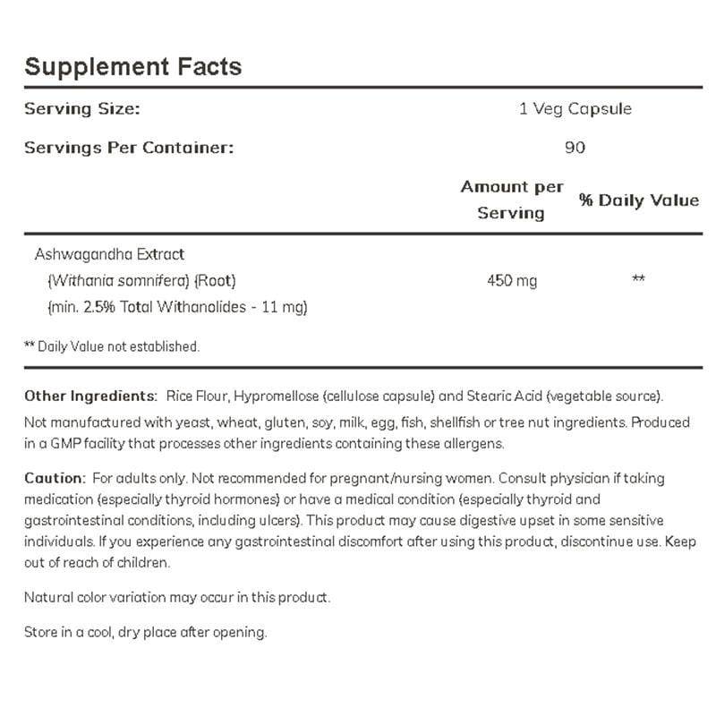 NOW Ashwagandha Extract 400mg 90 caps
