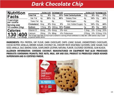NuGo Nutrition Protein Cookie - Dark Chocolate Chip