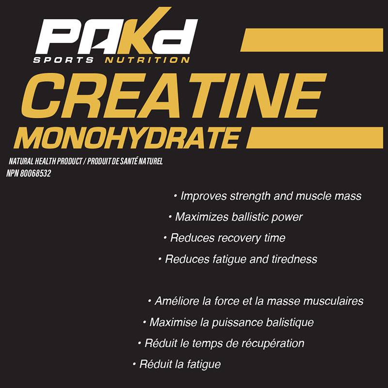 Pakd Sports Nutrition Creatine Monohydrate