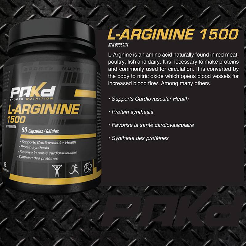Pakd Sports Nutrition L-Arginine 1500
