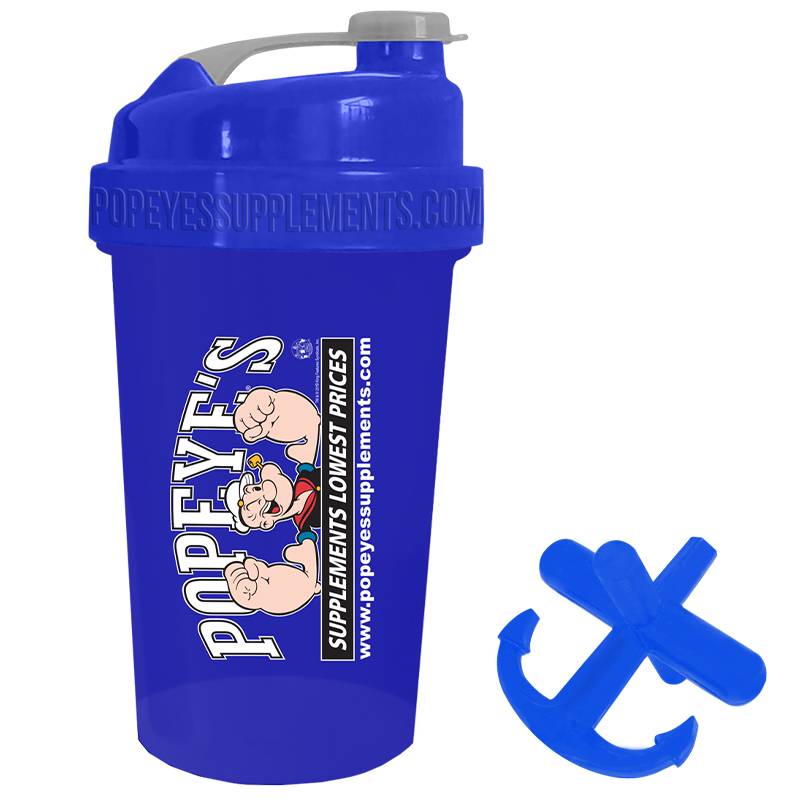 Popeye's Supplements Typhoon Mini Shaker w/Anchor - Blue