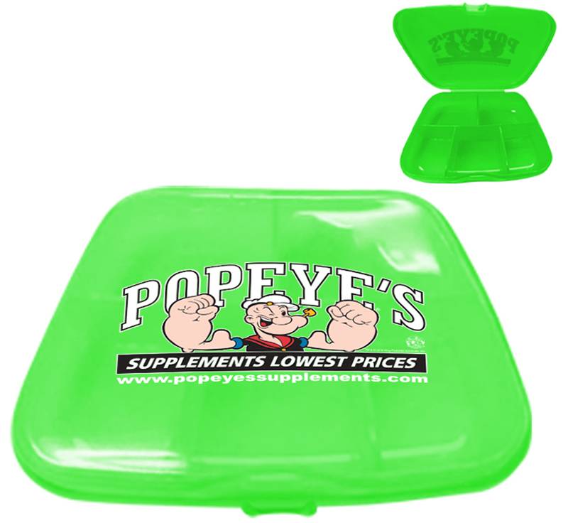 Popeye's Supplements Vitamin Box - Small - Neon Green