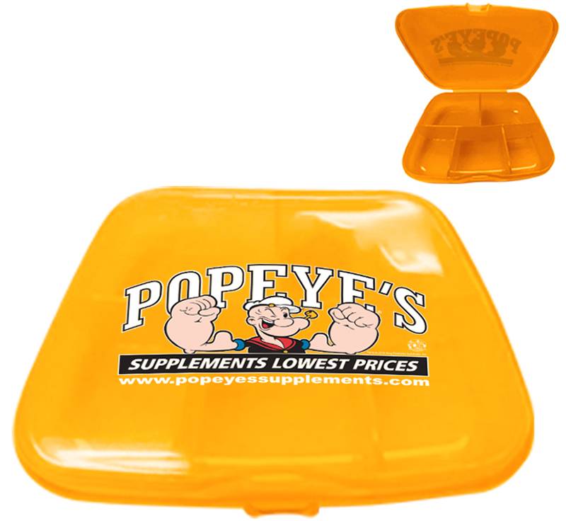 Popeye's Supplements Vitamin Box - Small - Neon Orange
