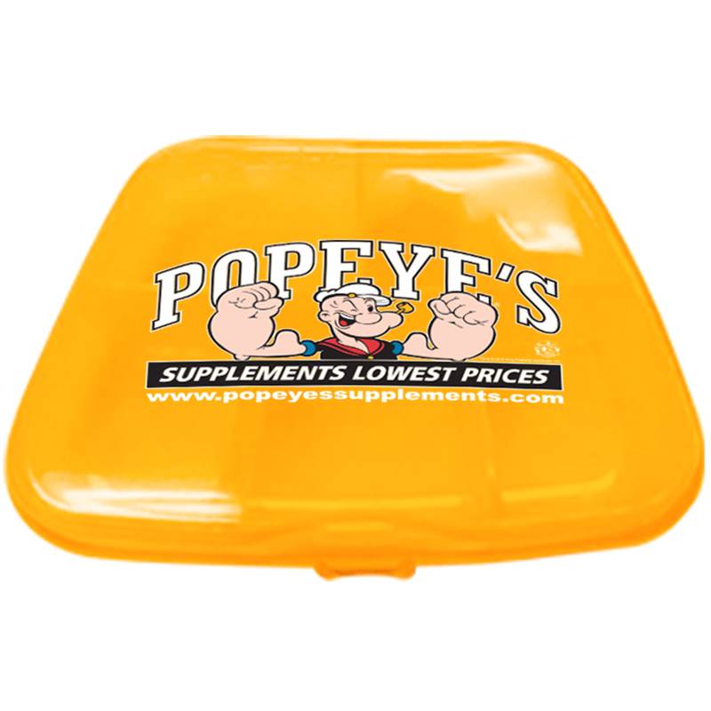 Popeye's Supplements Vitamin Box - Small - Neon Orange