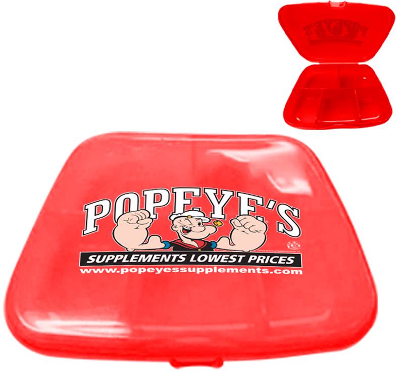 Popeye's Supplements Vitamin Box - Small - Red