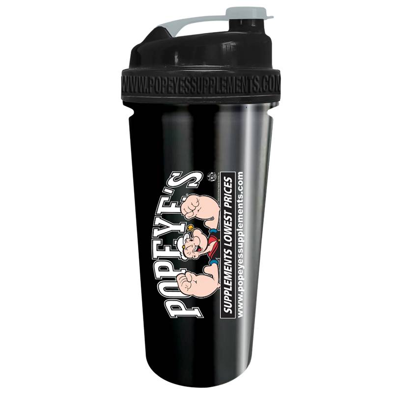 Popeye's Supplements Stainless Steel Typhoon Shaker - Black