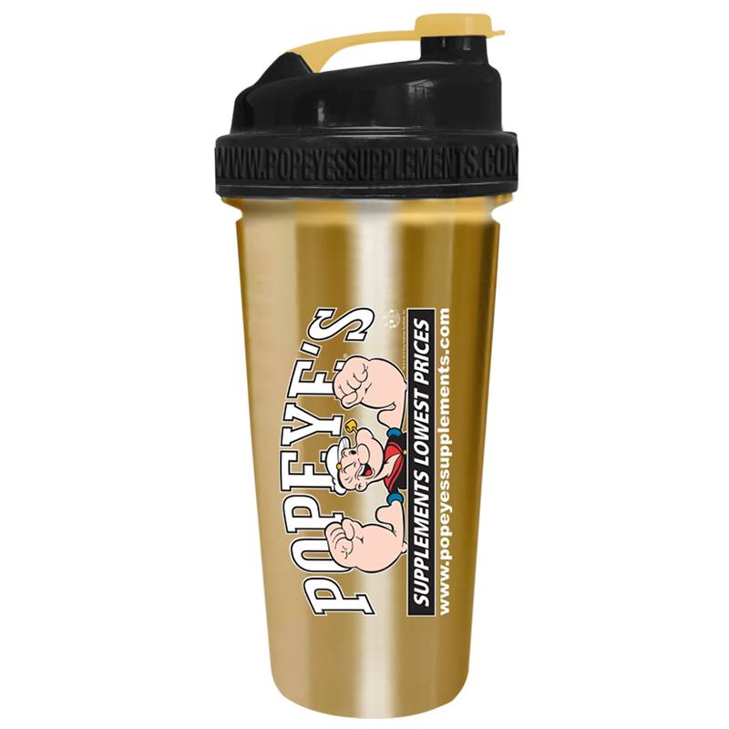 Popeye's Supplements Stainless Steel Typhoon Shaker - Gold