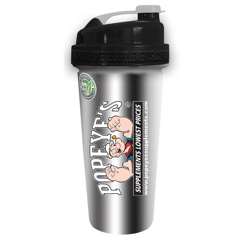 Popeye's Supplements Stainless Steel Typhoon Shaker - Silver