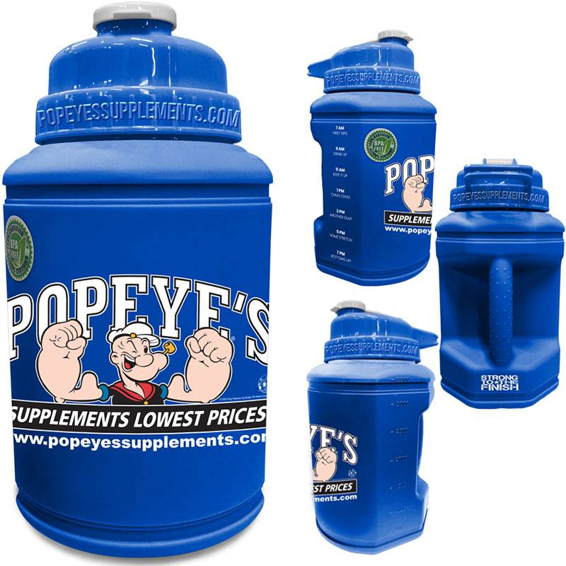 Popeye's Supplements Power Jug -- Matte Blue