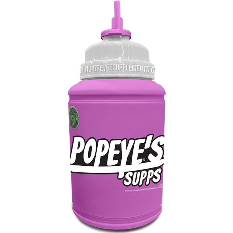 Popeye's Supplements Power Jug Flip-N-Sip "Popeye's Supps" - Matte Pink