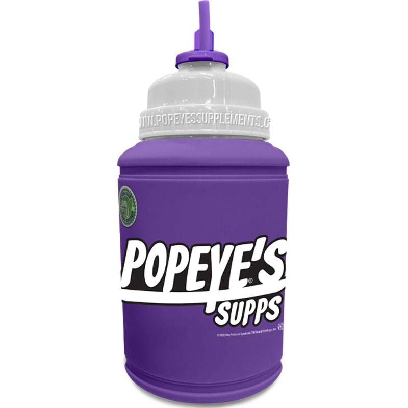 Popeye's Supplements Power Jug Flip-N-Sip "Popeye's Supps" - Matte Purple