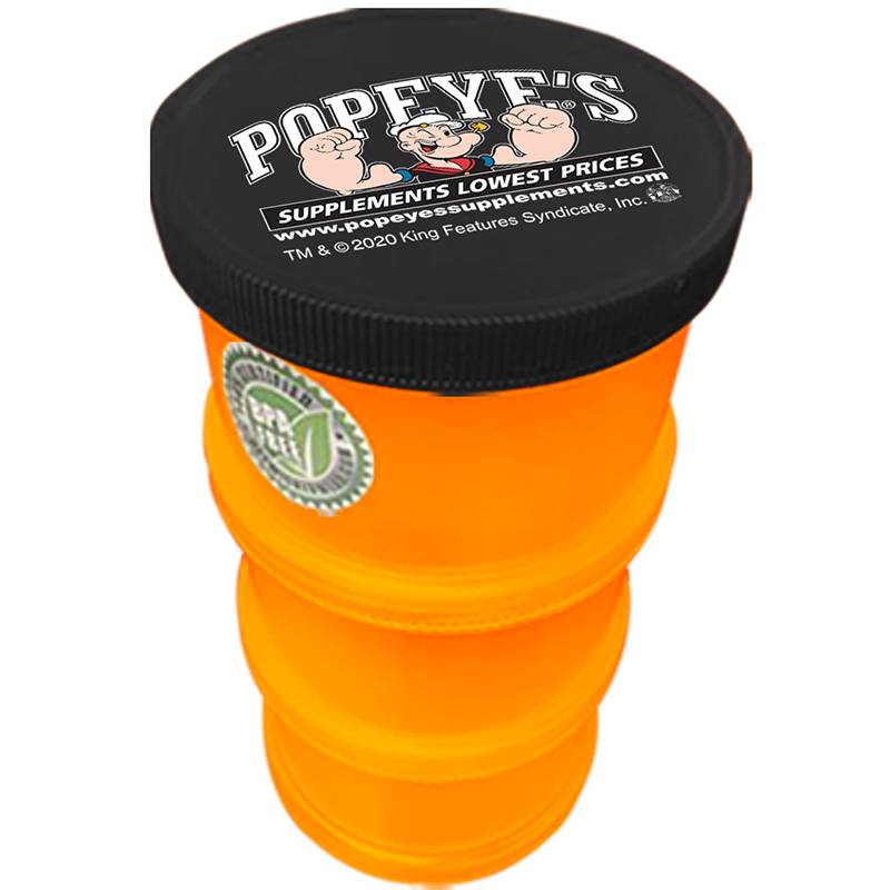 Popeye's Supplements Power Stacker - Black Top / Neon Orange